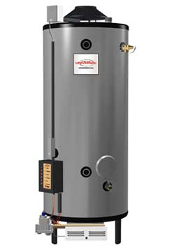 RHEEM GX90-715: 90 GALLON, 715,000 BTU, HIGH INPUT, NATURAL GAS WATER HEATER, 10inch VENT