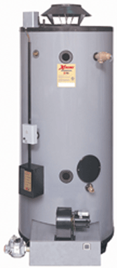 RHEEM GX90-500: 90-GALLON, 500,000 BTU, HIGH INPUT, LIQUID PROPANE (LP), WATER HEATER, 10inch VENT